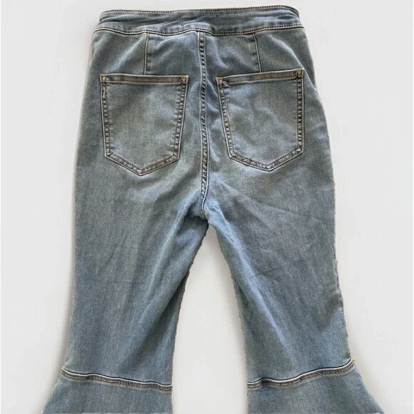 We the Free Jeans Womens 26 Blue Extreme Flare Bell-Bottoms‎ Float on Wide - Picture 4 of 10